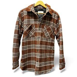 TNA Wool Plaid Button-Up Coat | Brown & Blue | Size Medium | VGUC